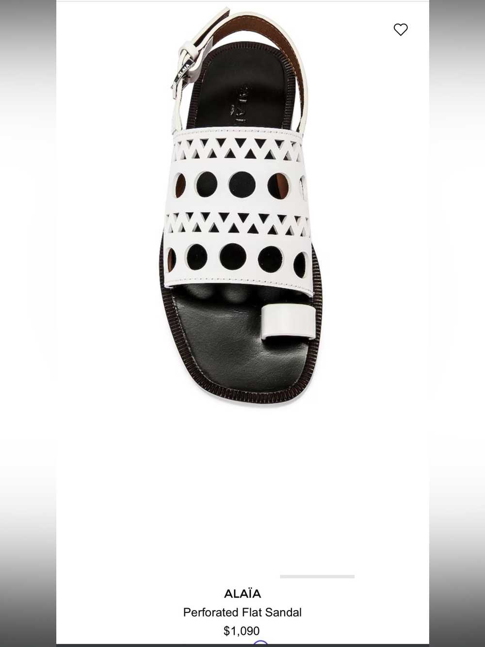 ALAÏA Perforated Flat Sandal